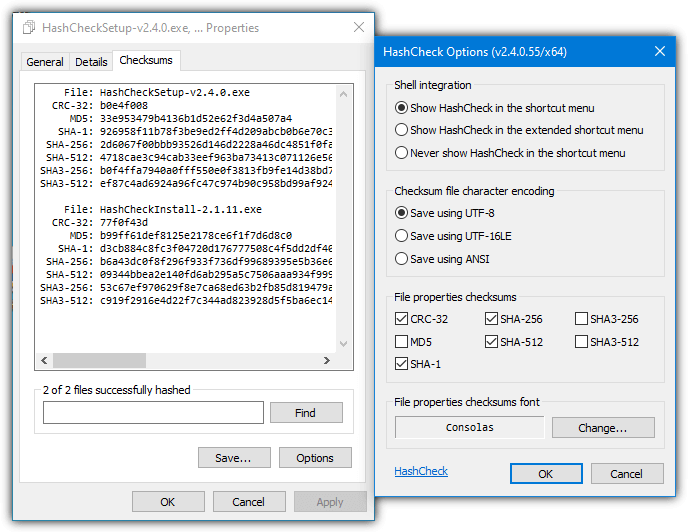 hashcheck version 2.4