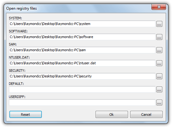 registryviewer open files