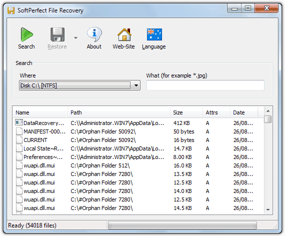 FREE SoftPerfect File Recovery