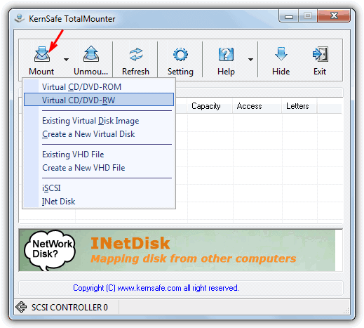 TotalMounter Mount Virtual CDRW