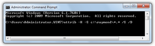 attrib command line
