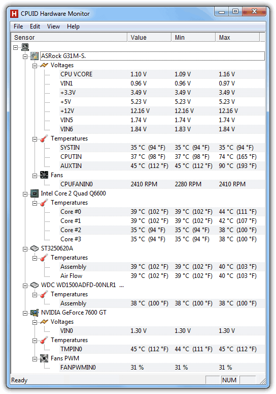 CPUID Hardware Monitor