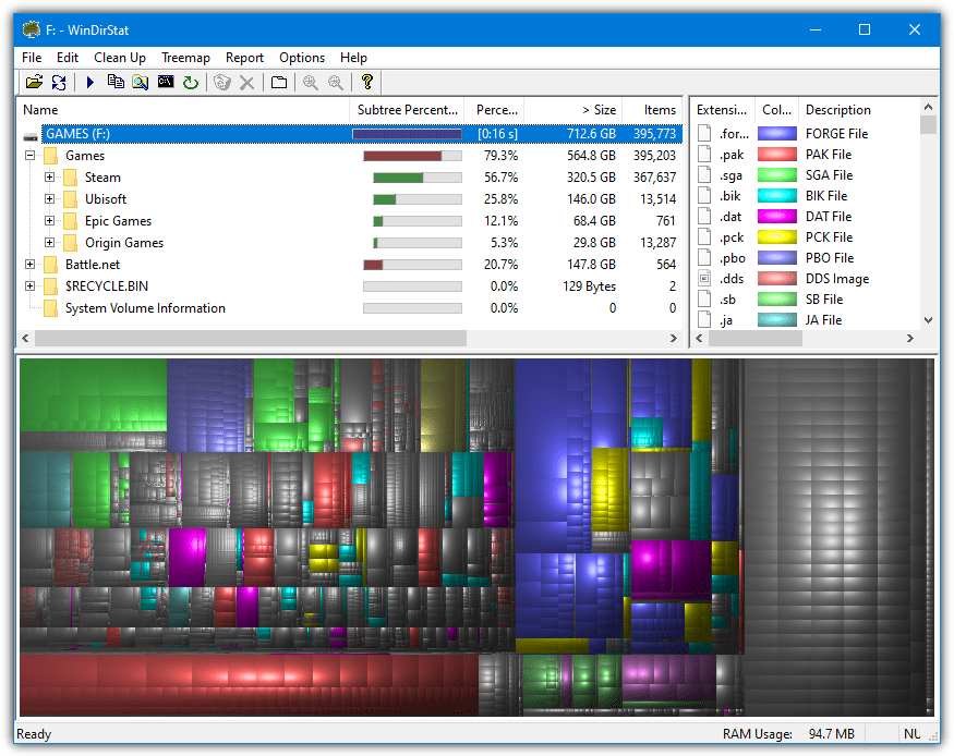 Large store file finder