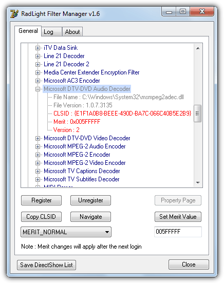 radlight filter manager