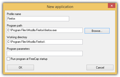 freecap add new application