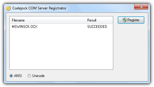 register mswinsck ocx