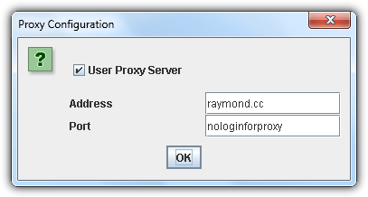 proxy support without authentication