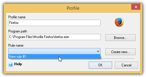 widecap assign rule to application