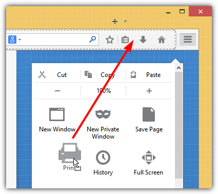 add print icon to toolbar
