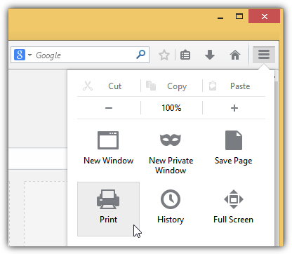 firefox print menu