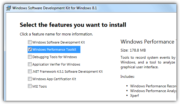 install windows performance toolkit