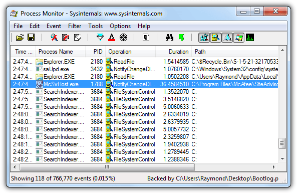 process monitor duration