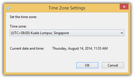 time zone settings
