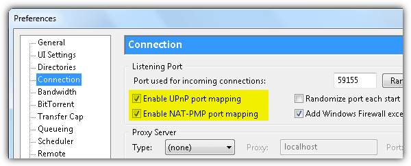 uTorrent Enable UPnP