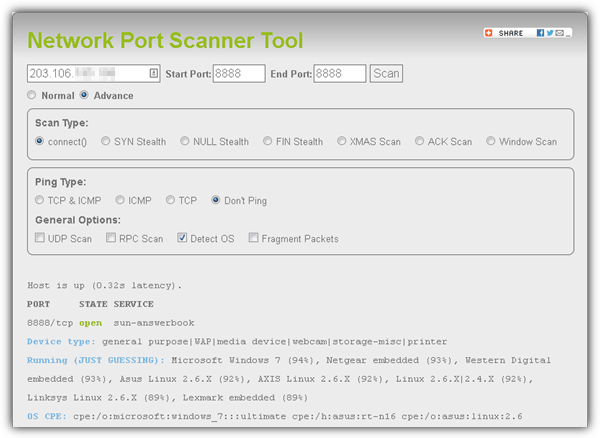 network port scanner