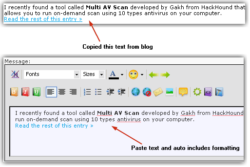 paste text with formatting