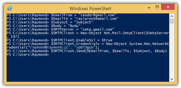 powershell send email