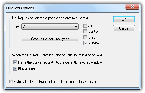 puretext options