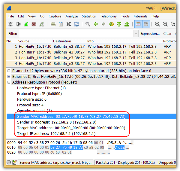 wireshark netcut attack