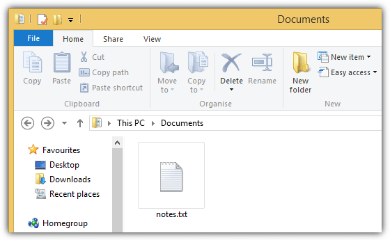 text extension in explorer