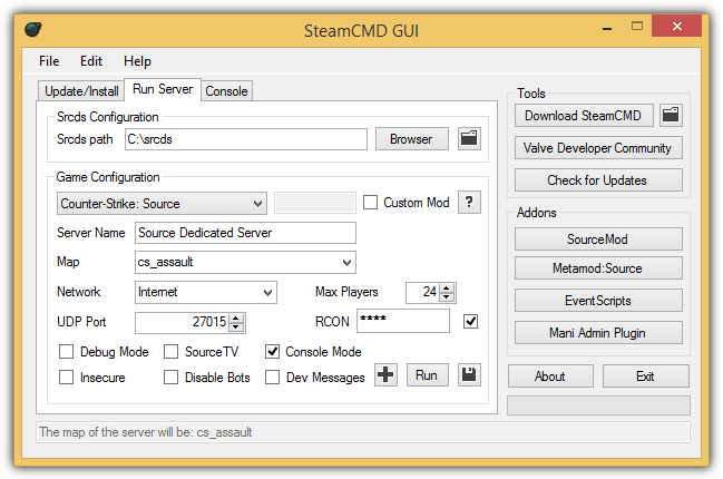 steamcdm gui run server
