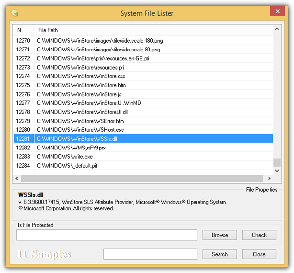 system file lister