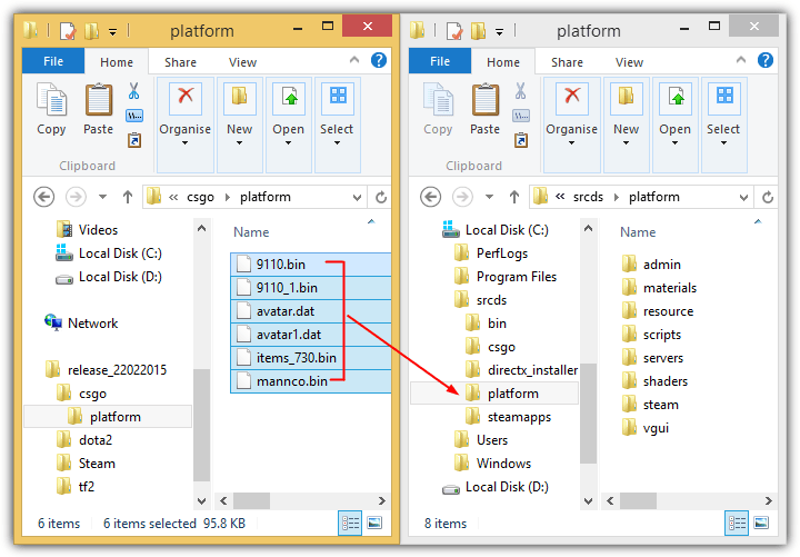 copy platform files