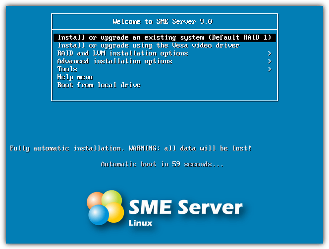 install sme server menu