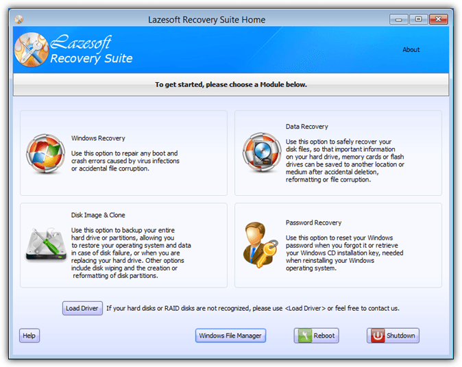 lazesoft recovery suite