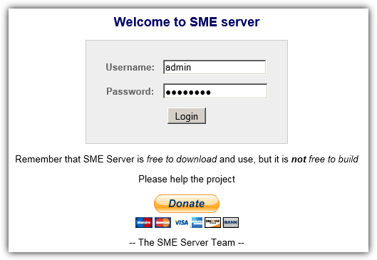 login sme web interface