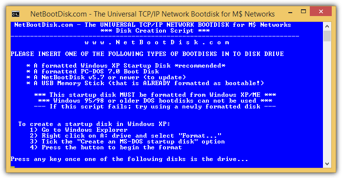 netbootdisk makedisk