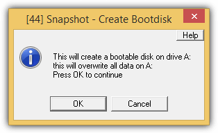 snapshot create bootdisk