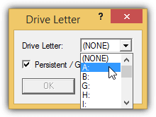 vfd drive letter