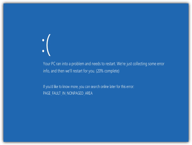 blue screen in windows