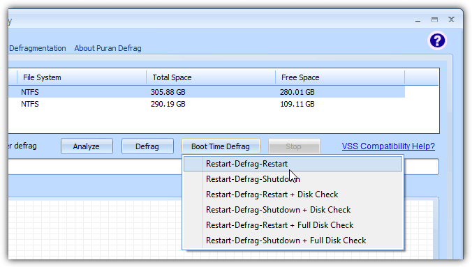 puran boot time defrag