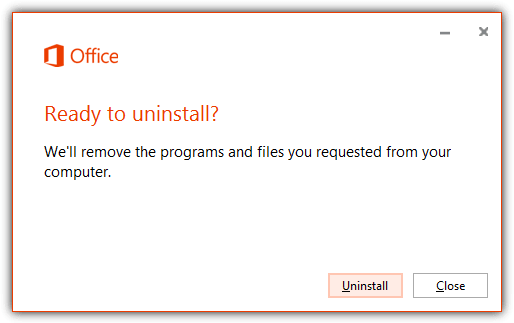 uninstall microsoft office