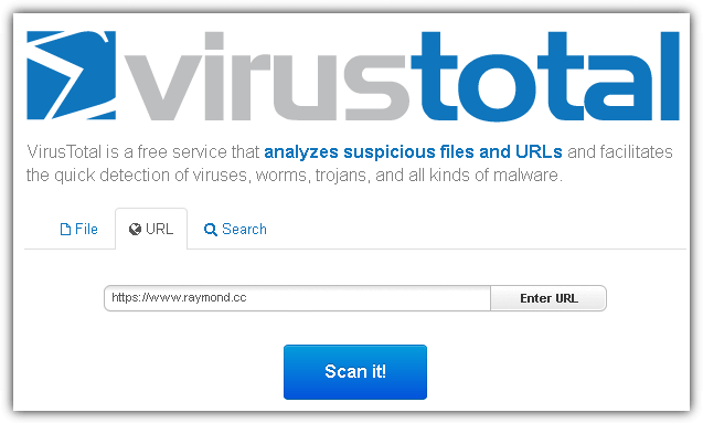 virustotal url scan