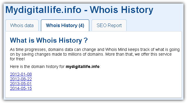 whoismind whois history