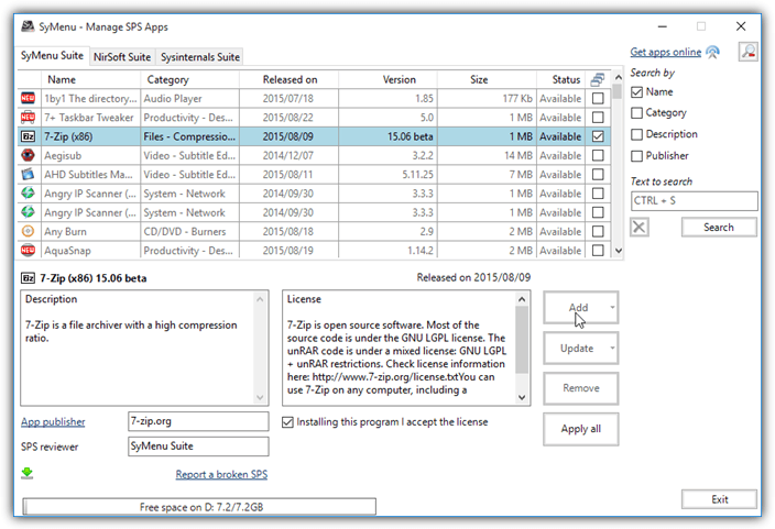 symenu-manage-sps-apps