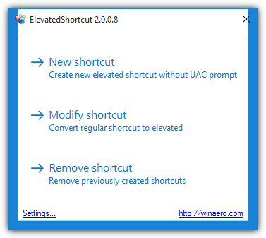 elevatedshortcut