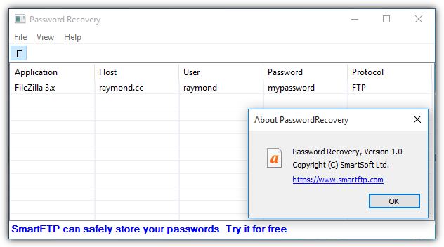 smartftp password recovery