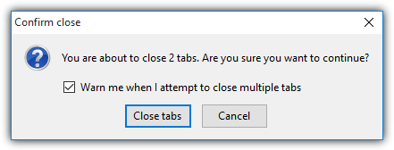 warn when attempt close multiple tabs