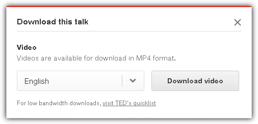 download mp4 videos from ted.com