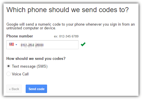 google send code