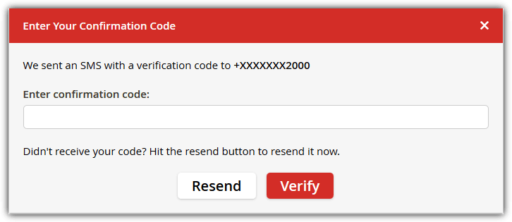 lastpass sms confirmation code