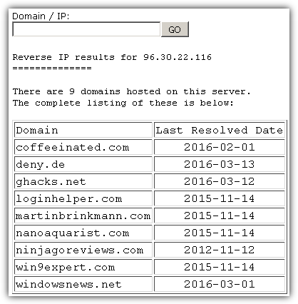 viewdns reverse ip lookup