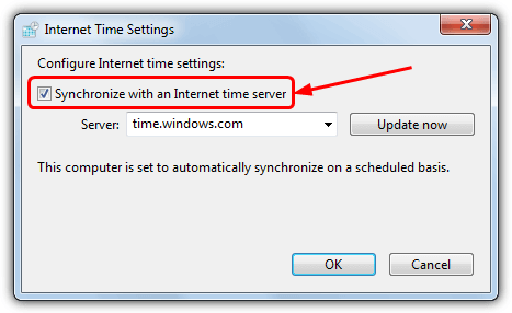 synchronize windows time server