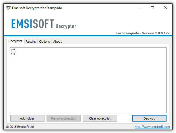 emsisoft decrypter