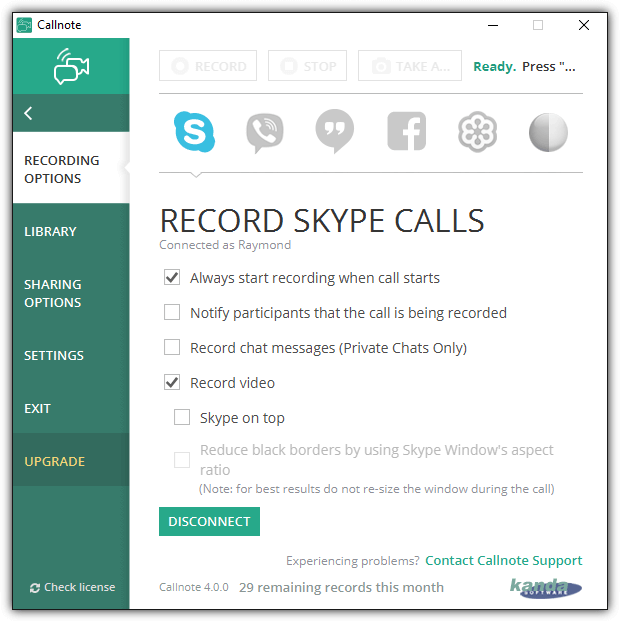 callnote record skype calls
