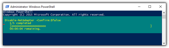 powershell disable all network adapter